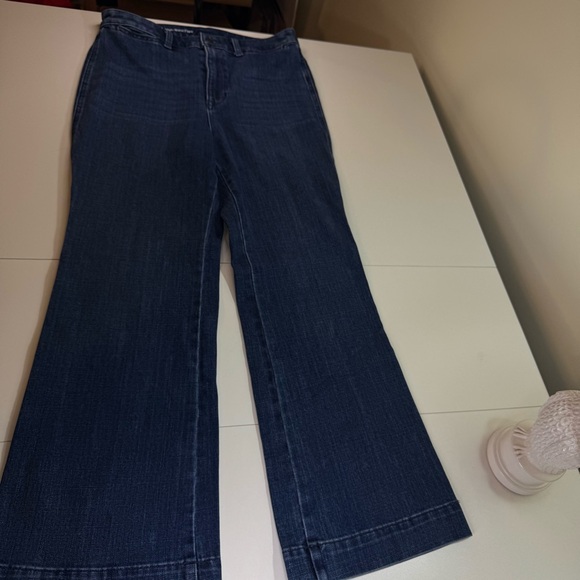 Talbots Flawless High Waist Flair Slit/Welt Pockets 10P Jeans Denim Women’s - Picture 10 of 13
